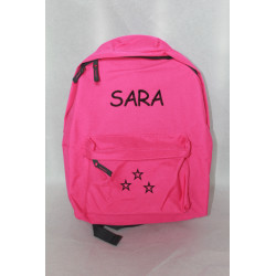 Pink junior taske med navn på